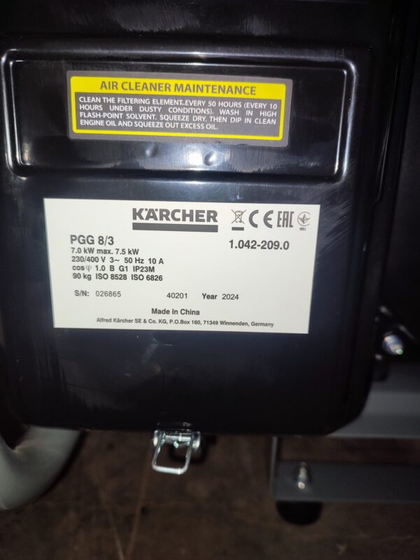 GROUPE ELECTROGENE PERFORMANT KARCHER PGG 8/3