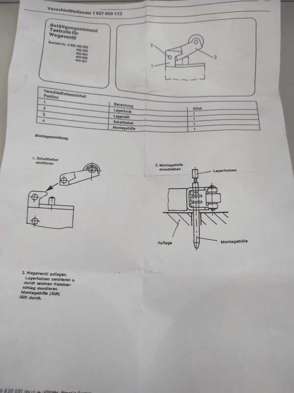 JEU DE PIÈCES EN ACIER INOXYDABLE EMERSON AVENTICS 1827009113